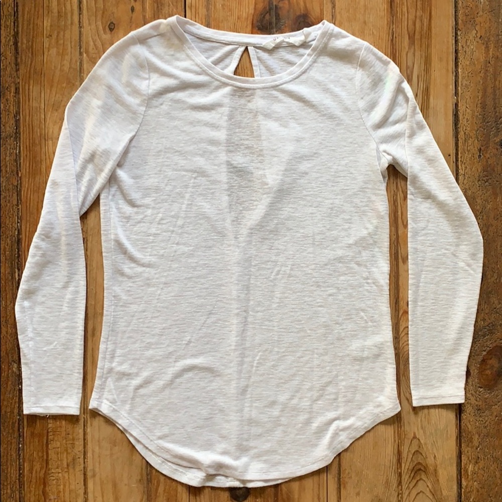 Athleta Open Back Knit Long Sleeve Shirt